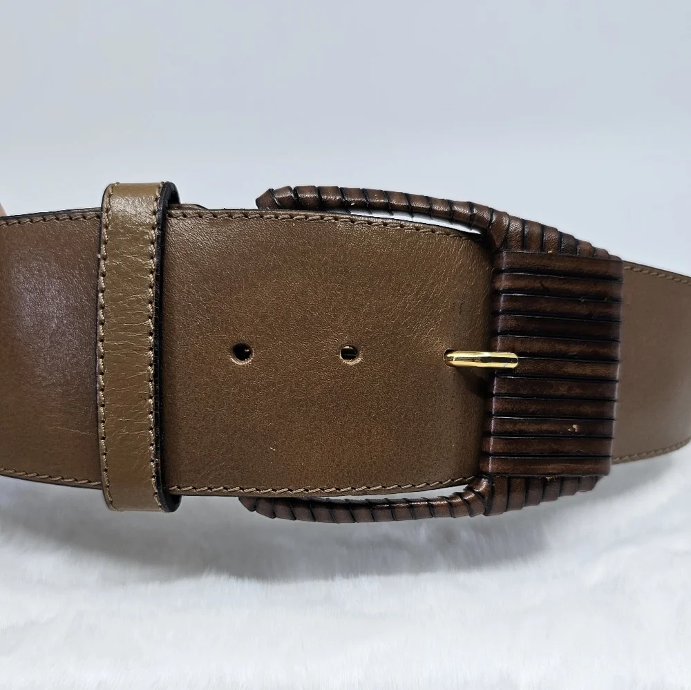 Pellateri vintage Italy brown leather belt small
